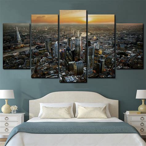 London The City Of Perspiring Dreams 5 Piece Canvas Art Wall Decor