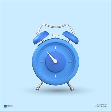 Premium PSD Alarm Clock 3d Icon 3d Render Illustration