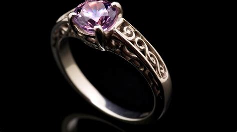 Premium Ai Image A Photo Of Elegant Silver Ring With Birthstone Gem