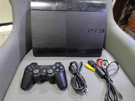 稀少良品 二手ps3 4007b型 遊戲主機 250g 木炭黑色 薄型滑蓋式 加原廠搖桿 Av電源線 電玩遊戲相關 電玩、電腦遊戲軟體