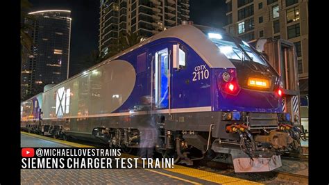 4k First Look Siemens Charger Sc 44 Test Train On The Pacific