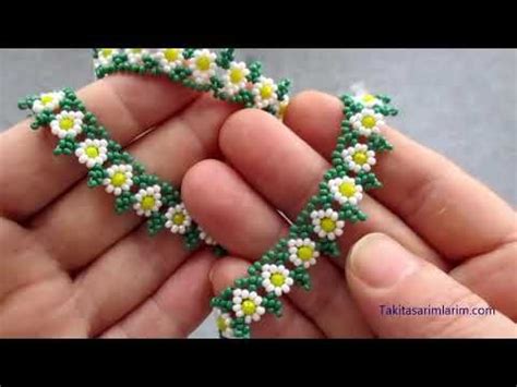 KOLAY ÇİÇEKLİ BONCUK KOLYE YAPILIŞI EASY FLORAL BEAD NECKLACE MAKING