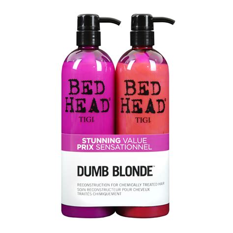 Tigi Bed Head Dumb Blonde Shampoo And Reconstructor Tween Duo 2 X 750ml