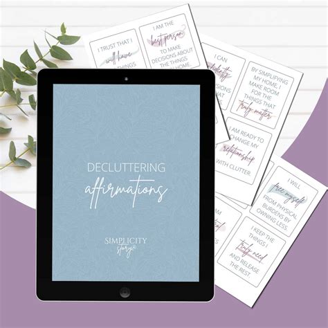 Decluttering Affirmations Simplicity Story