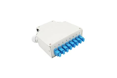 Ftth 8 Port Sc Adapter Din Rail Box Fiber Optic Patch Panel Spring