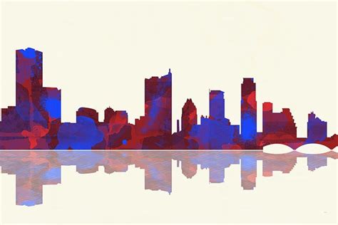 Austin Skyline Digital Art (Giclée) by Marlene Watson | Artfinder