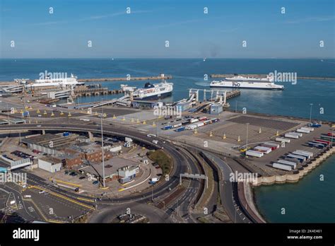 General View Over The Port Of Dover Kent Uk Stock Photo Alamy