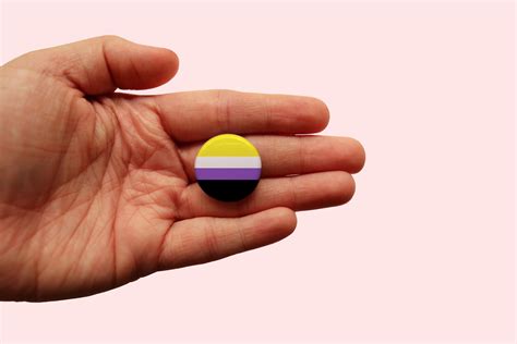 Enby Pride Button Nonbinary Pride Art Lgbtq Pride Flag Etsy