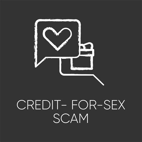 Credit For Sex Scam Chalk Icon Sexual Favours Dating Hookup Fraud