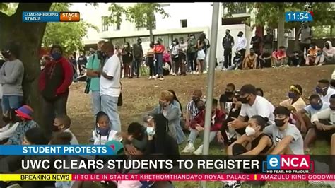 Student Protests Uwc Clears Students To Register Youtube