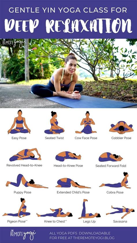 Yin Yoga Sequence For Deep Relaxation Yin Yoga Sequence Yin Yoga