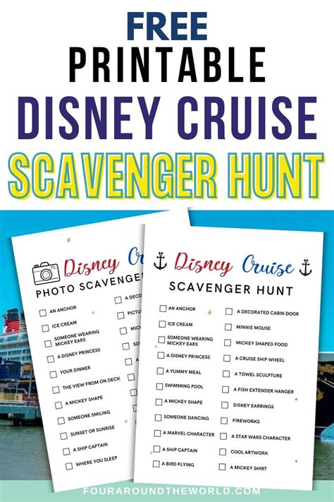 Disney Cruise Scavenger Hunt Free Printable