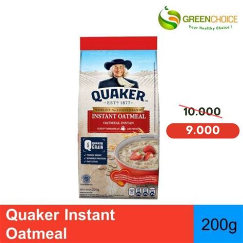 Jual Quaker Instant Oatmeal Merah G Di Seller Green Choice Id