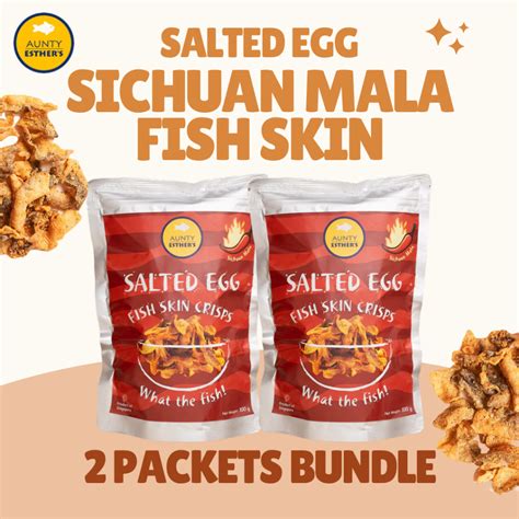 Bundle Of 2 Ready Stock Aunty Esther Salted Egg Sichuan Mala Fish