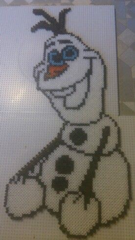 Olaf Frozen Hama Perler Beads By Susanne Damg Rd S Rensen Perler Bead