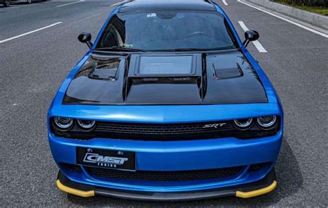 Cmst Tuning Carbon Fiber Glass Clearview Hood Bonnet For Dodge