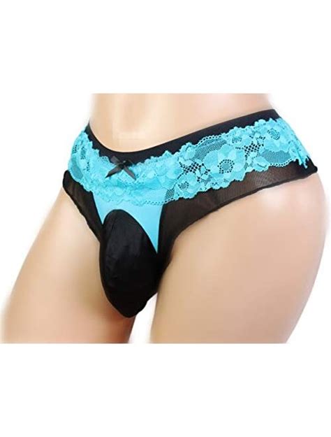 Buy Aishani Sissy Pouch Panties Men S Lace Thong G String Bikini Briefs