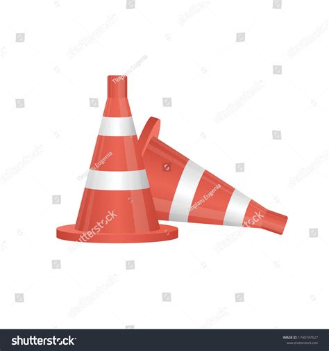 Under Construction Barrier Set Vector Illustration Stock Vector