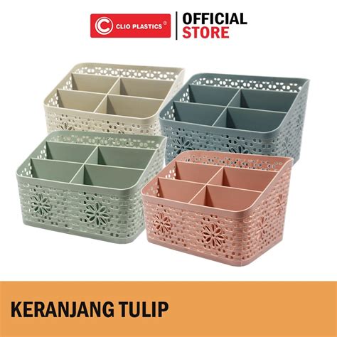 Jual Keranjang Sekat Tulip Clio Keranjang Serbaguna Keranjang Make