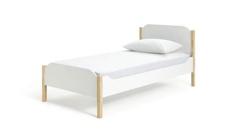 Buy Habitat Nico Single Bed Frame With Mattress - White & Pine | Bed frames | Argos