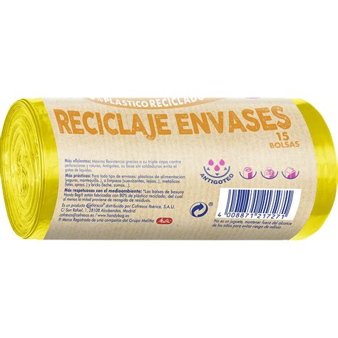 Bolsas De Basura Reciclada Resistente 55x63 30 Litros Para Cubo Cocina