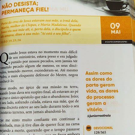 Livro Devocional Caf Deus Pai Junior Rostirola Vida Gospel