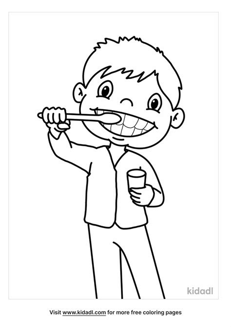 Brushing Teeth Coloring Sheet Coloring Pages