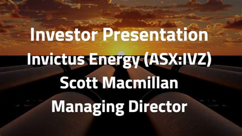 V Con Oil And Gas Invictus Energy Asxivz On Vimeo