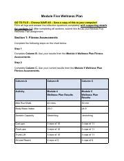 Module Five Wellness Plan Pdf Module Five Wellness Plan Go To File