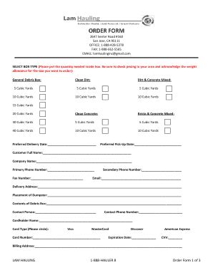 Dumpster Rental Agreement Template Pdf