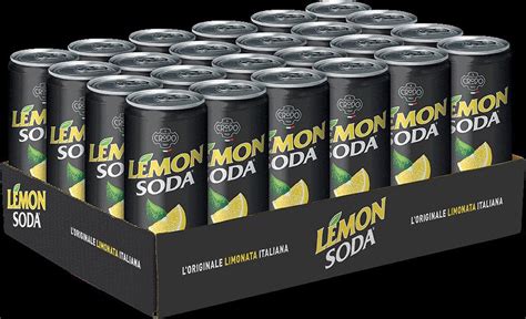 Fonti Di Crodo Lemon Soda L Original Limonata Italiana Plateau 24