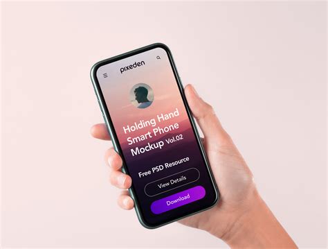 Free Psd Hand Holding Phone Mockup By Pixeden On Dribbble