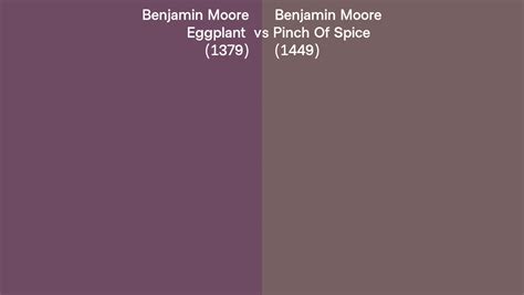 Benjamin Moore Eggplant Vs Pinch Of Spice Side By Side Comparison