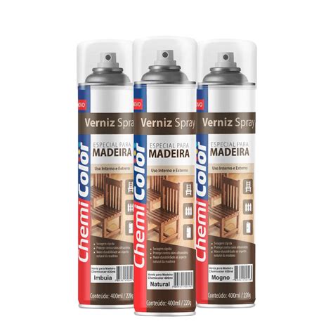 Spraym Que Pinta Madeira - Spray Verniz Para Madeira 400mL Chemicolor