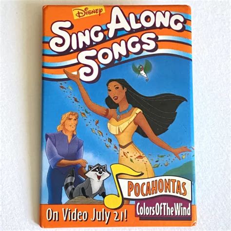 1995 DISNEY POCAHONTAS Sing Along Songs VHS Video Release Promo Pin