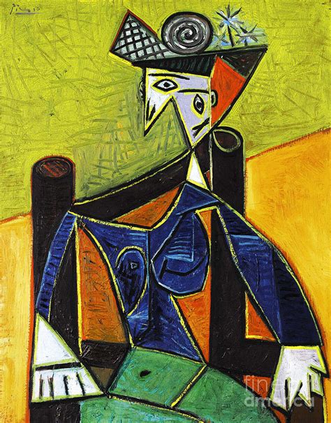 Woman Sitting In A Chair Painting By Pablo Picasso