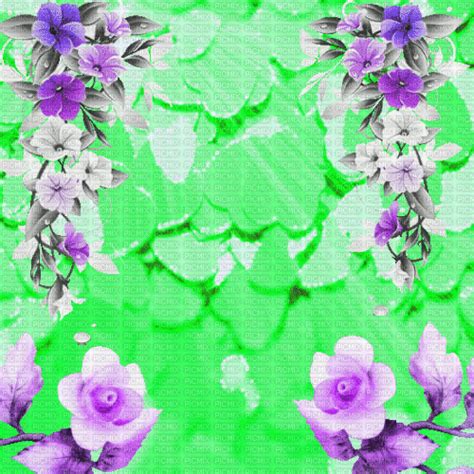 Je Background Flower Anim Green Purple Idca Je Background