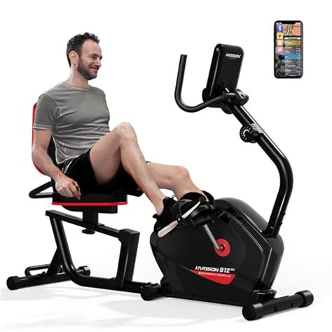 HARISON Bluetooth Recumbent Exercise Bike with Arm Exerciser, Recumbent ...