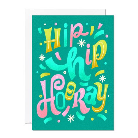 Hip Hip Hooray Birthday Card Ricicle Cards