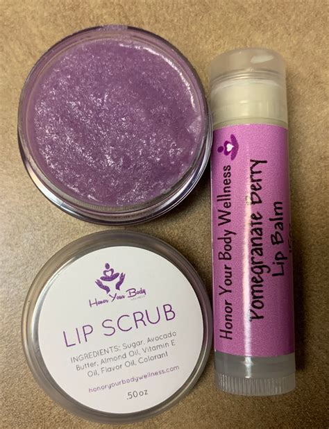 Flavored Lip Balm Lip Scrub Set Etsy