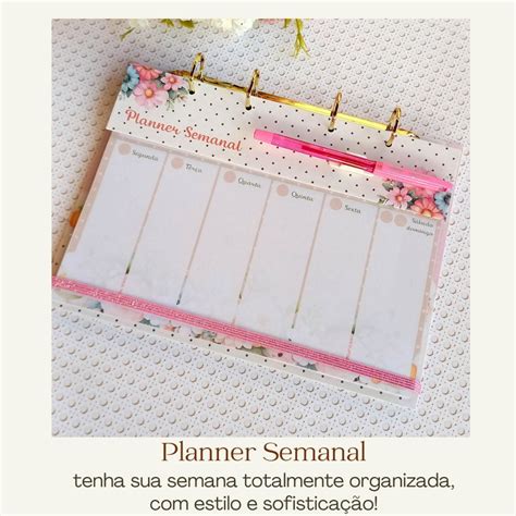 Planner Semanal De Mesa Elo7 Produtos Especiais