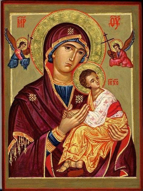 Virgin Mary Icon Panagia Paramythia Handmade Greek Orthodox Icon Gold Leaf Mother Of God