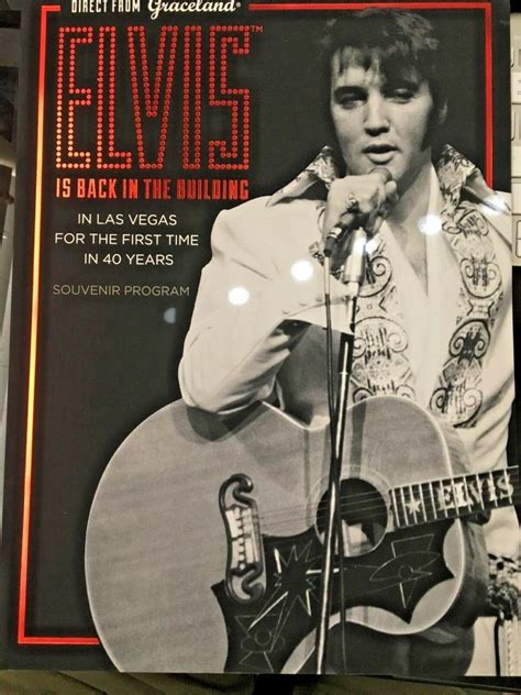 MEMORABILLA ELVIS IS BACK IN THE BUILDING IN LAS VEGAS SOUVENIR PROGRAM ...