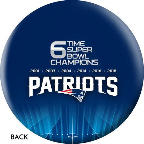 New England Patriots 6 Time Super Bowl Champions Bowling Ball