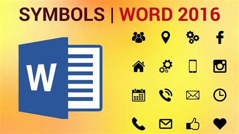 How To Type And Insert Symbols And Special Characters In Word 2016