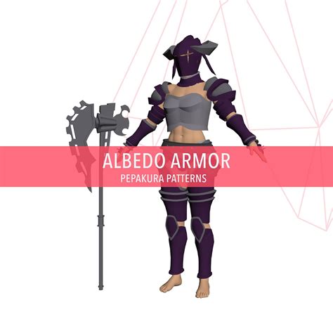 Albedo Armor Overlord Cosplay Pepakura Foam Template Etsy Pepakura