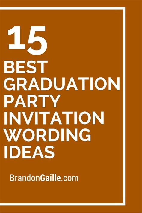 15 Best Graduation Party Invitation Wording Ideas