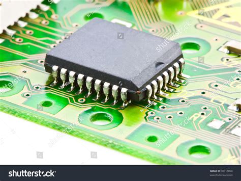 Closeup Electronic Integrated Circuit Chip Stock Photo 90918098 ...