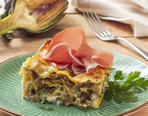 Lasagne Carciofi E Prosciutto Di Parma Consorzio Del Prosciutto Di Parma