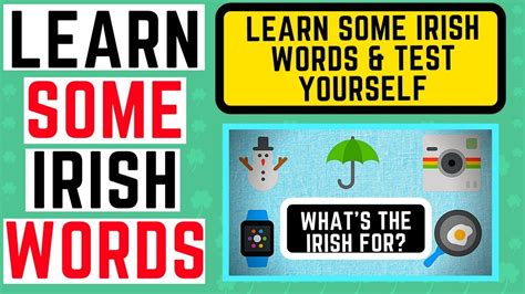 How To Say Irish Words Learn Irish And Test Youself Youtube